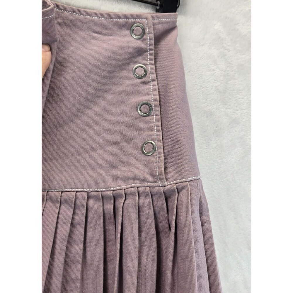 Pleated Mini Skirt Lavender Sz M by Bobby J Tennis Skirt Cotton Coquette - Picture 2 of 15